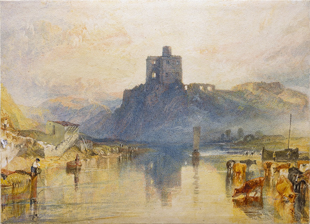 c1822-23 Norham Castle, on the River Tweed watercolour on paper 156 x 216 mm Turner Bequest CCVIII-O