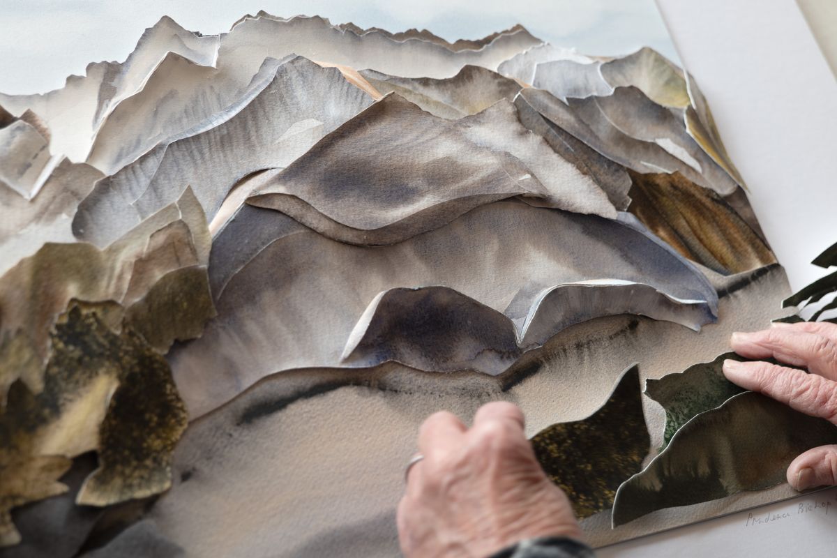 By positioning layers, Prue ensures that the viewer feels the depth of the scene
