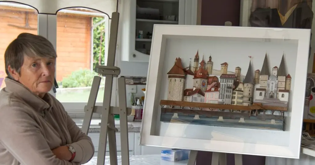 InventorySwitzerland-S06- PrueBishop with Lucerne - with A Caprice of its Walled Towers, Church and Covered Bridge.webp