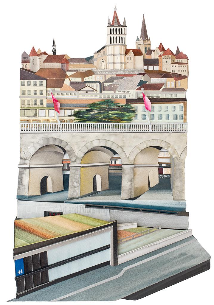 Lausanne Cityscape Painting