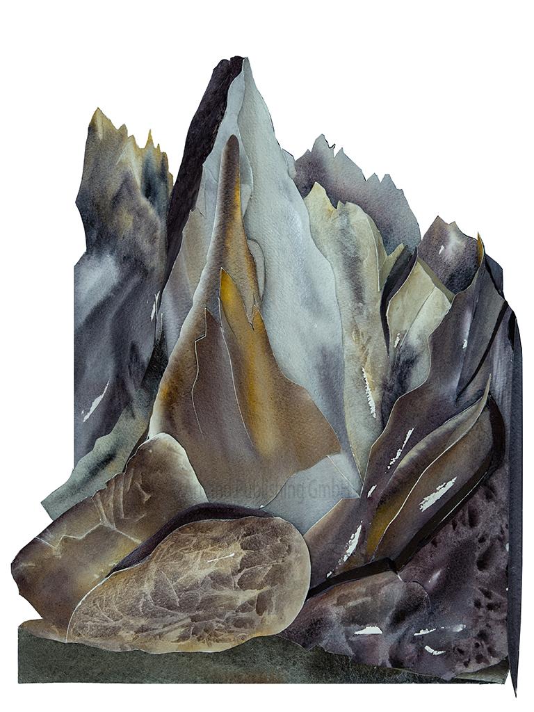 France Haute Savoie, Chamonix, Les Drus from La Mer de Glace