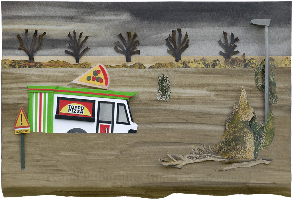 Toppo's Pizza Van Caught in Muddy Floodwater